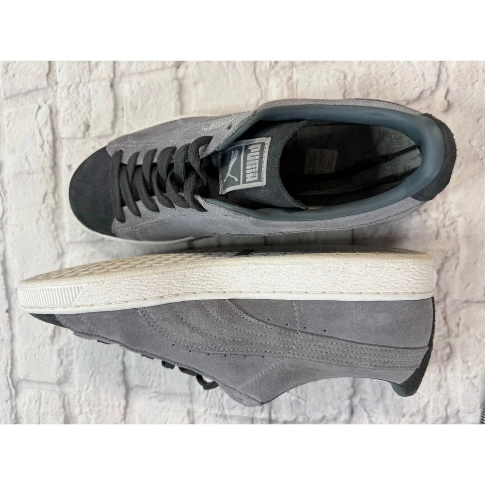 Puma Suede Classic Sneakers Mens 10.5 Grey‎ Excellent Low Top Suede 356568 54